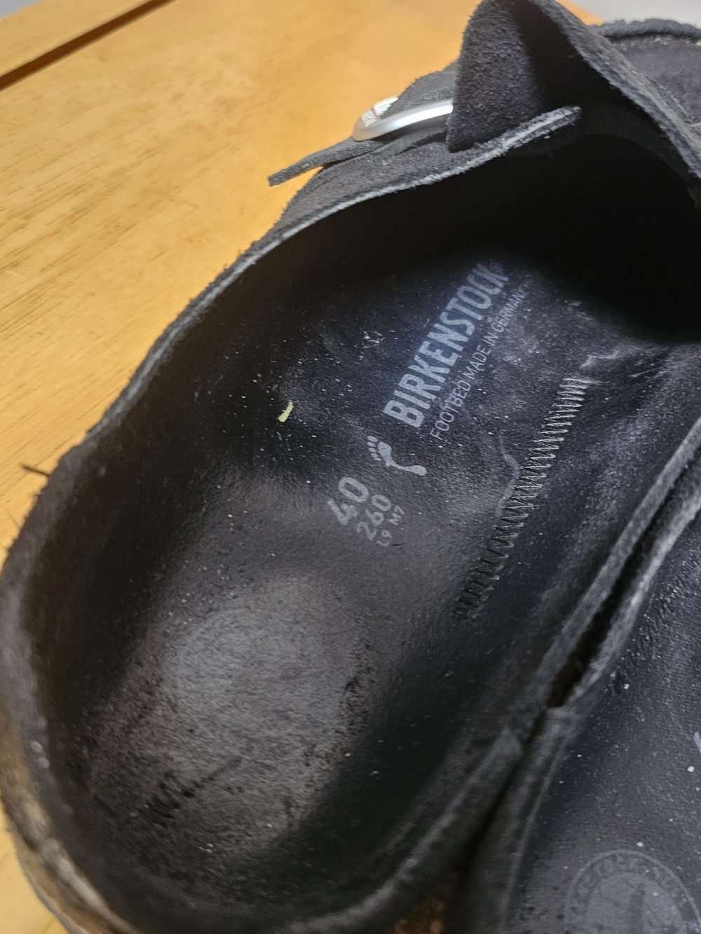 Birkenstock Buckley Suede Leather SlipOn Clogs Neutral Minimalist Trendy Size 9 - Picture 6 of 8